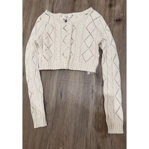 AMENAH‎ New With Tags Beautiful Cream Cropped Cardigan